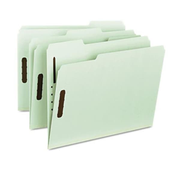Made-To-Stick Recycled Pressboard Fastener Folders; Letter; 1 in. Exp.; Gray-Green; 25-Box MA39420 - main